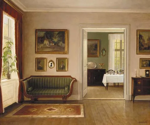 Hans Hilsøe, An interior.