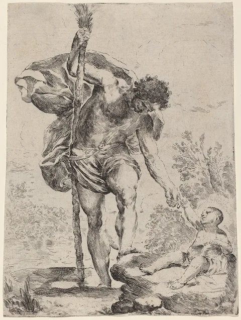 Francesco Amato, Saint Christopher Giving His Hand to the Infant Jesus