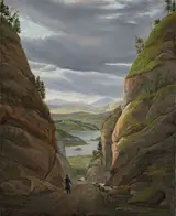 Eduard von Buchan, Walking Figure in the Ravine at Krokkleiva, on the way to Christiania