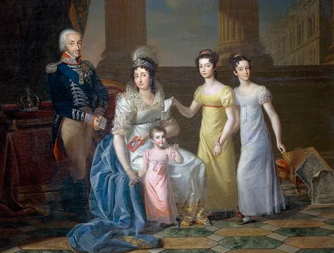 Luigi Bernero, Portrait of Victor Emmanuel I of Sardinia and his family