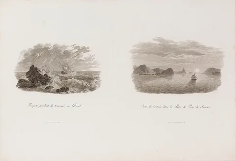 Ludwig Schnell, Tempête pendant la traversée au Brésil