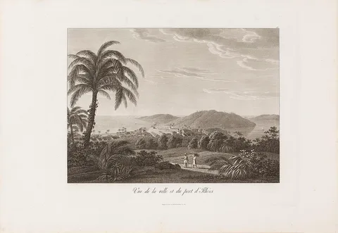 Ludwig Schnell, Vue de la ville et du port d´Ilhéos