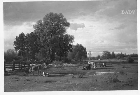 Wilhelm Kühling, Scenery with pasturing cows