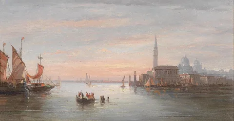 Ferdinand Bonheur, View of the Venetian lagoon