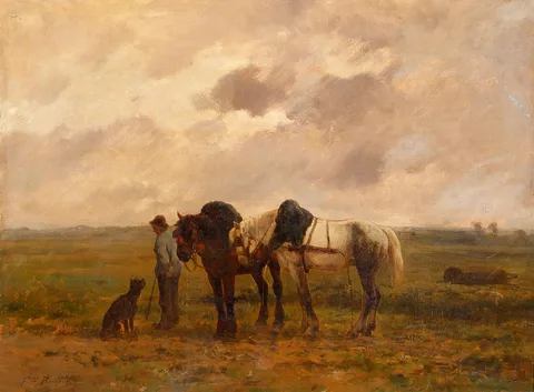 Ferdinand Bonheur, The ploughing team returning home