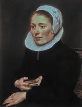 Maerten Pietersz. Deym, Portrait of a seated woman holding a book