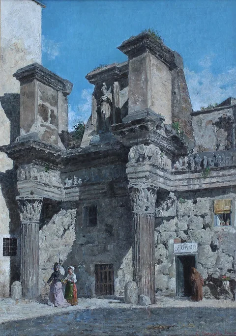 Cesare Caroselli, The Temple of Minerva in the Forum of Nerva