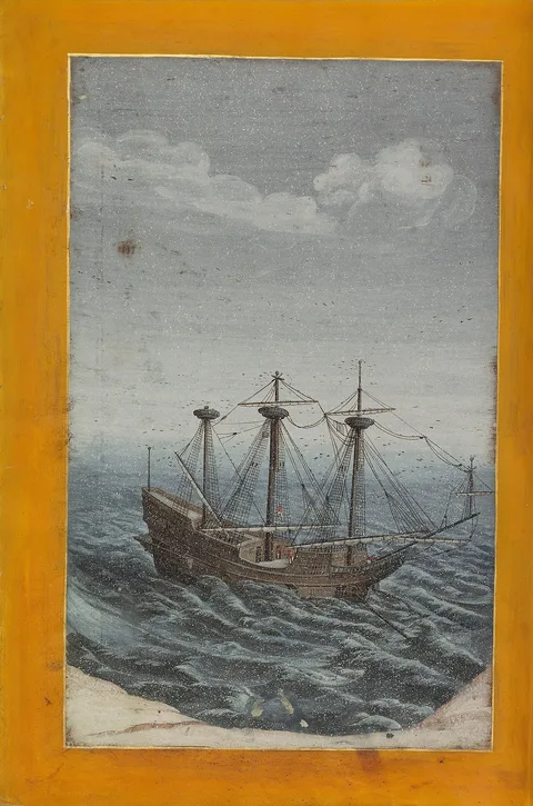 Georg Strauch, A Ship in a Stormy Sea