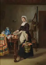 Jean Daniel Stevens, A maid preparing the meal