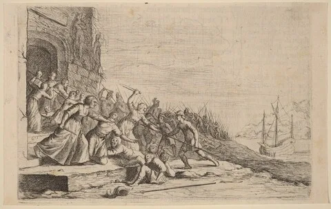 Willem Basse, The Followers of Solon Defending the Temple of Venus