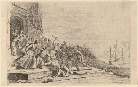 Willem Basse, The Followers of Solon Defending the Temple of Venus