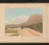 George Hunt, Landschap met brug nabij Harlech