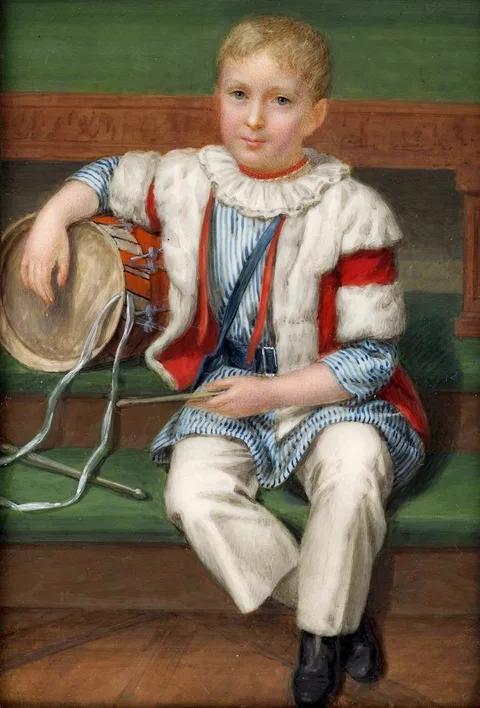 Joseph Sonntag, Miniature of Adam Potocki (1822-1872) at the age of 5.