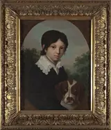 Joseph Sonntag, Childhood portrait of Oleś Walicki (1805–1831) with a dog