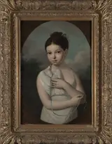 Joseph Sonntag, Portrait of Józia Walicka (1808–1880) with a dove