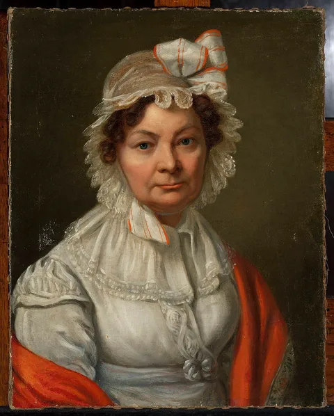 Joseph Sonntag, Portrait of a woman in a red scarf