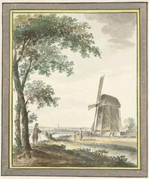 Dirk Kuipers, Landschap met molen
