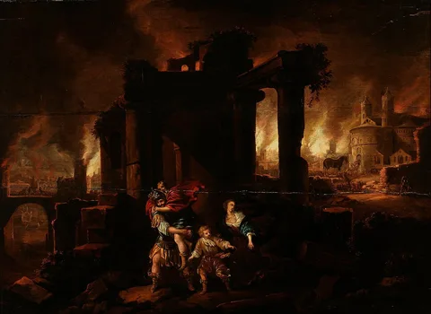 Claes Jansz. van der Willigen, The burning of Troy
