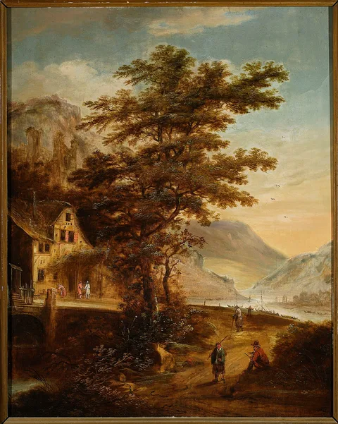 Claes Jansz. van der Willigen, Mountain landscape from the Rheinland