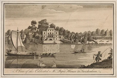 James Hulett, A View of the Celebrated Mr. Pope's House at Twickenham