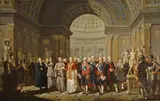 Bénigne Gagneraux, The Pope Pius VI Showing King Gustavus III the Vatican Galleries