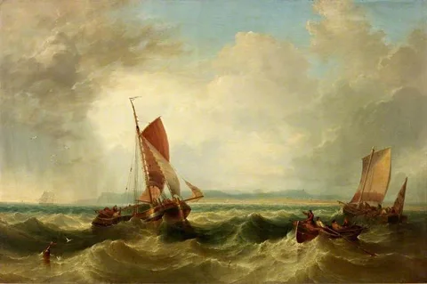 John Warkup Swift, Seascape with Shipping