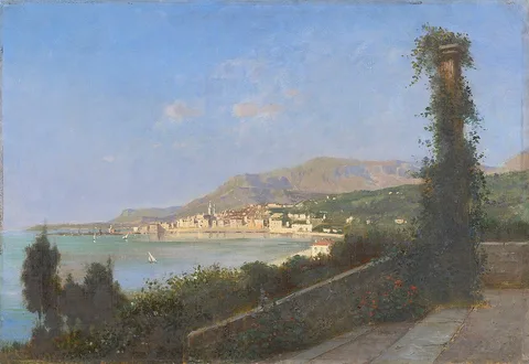 Paul Edouard Rischgitz, Mentone from the Chalet des Rosiers