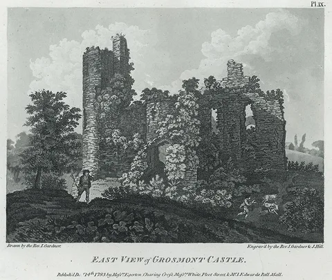 John Hill, East View of Grosmont Castle