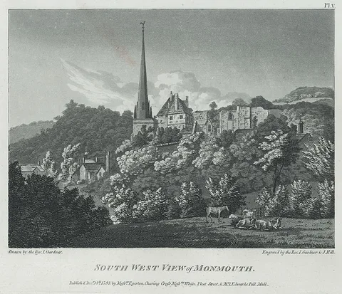 John Hill, South West View of Monmouth