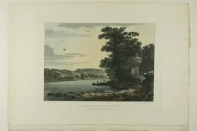 John Hill, View above the Falls of Schuylkill, plate three of the first number of Picturesque Views of American Scenery