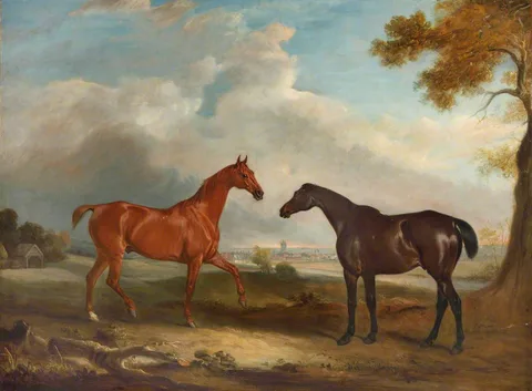 John Ferneley, Two Hunters called 'Cock Robin' and 'Langar'