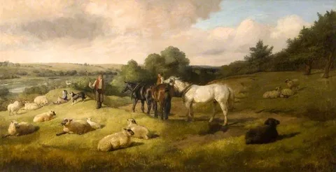 Thomas Barrett, Horses and Sheep in a Landscape