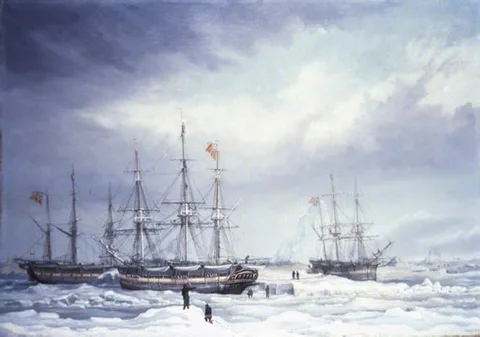 Thomas Binks, The 'Jane', 'Viewforth' and 'Middleton' Fast in Ice