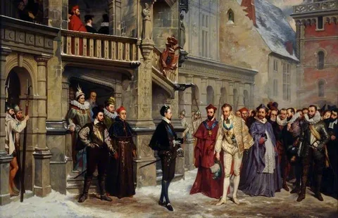 Marcelin Delechaux, The Meeting of Henri III and the Duc de Guise (copy after Pierre-Charles Comte)