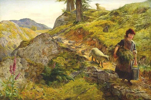 Ebenezer Downard, A Mountain Path at Capel Curig, Wales