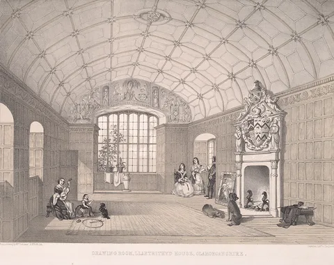 Alexander F. Rolfe, Drawing room, Llantrithyd house, Glamorganshire