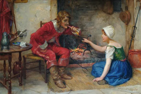 Delapoer Downing, By the fireside