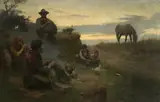 Leghe Suthers, A Gypsy Encampment