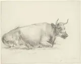 Pieter Jan Guise, Liggende koe, naar rechts