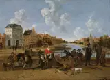 Hendrik van der Burgh, The Groenmarkt and the Stille Rijn in Leiden