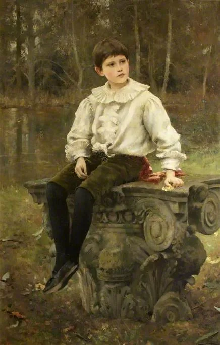 Léo Malempré, Edmund Antrobus (1887–1914), as a Boy in the Grounds of Amesbury Abbey, Wiltshire