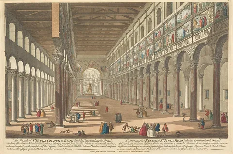 Carington Bowles, The Inside of St. Paul's Church in Rome built by Constantine the Great...