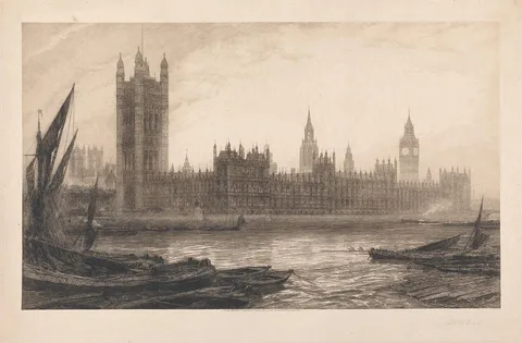 David Law, The Houses of Parliament from Lambeth