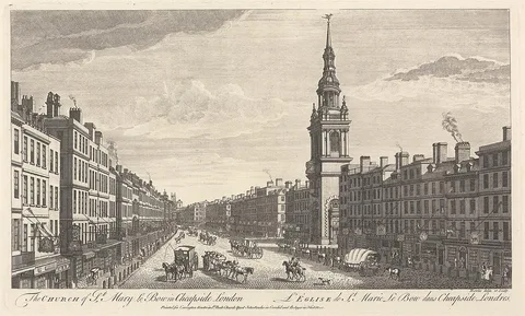 John Bowles, The Church of St. Mary le Bow in Cheapside London
