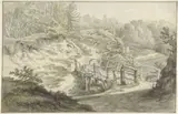 Willem Uppink, Duinlandschap met houten brug