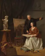 François Joseph Corneille Haseleer, The Drawing Lesson