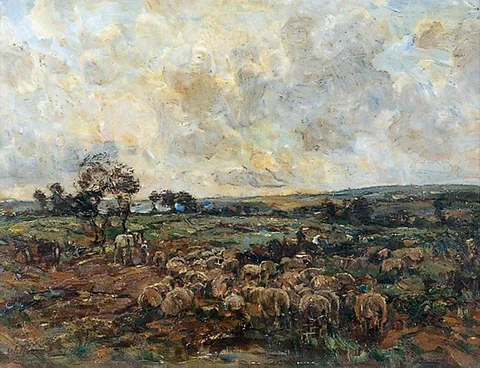 William Charles Estall, Sheep on the Downs