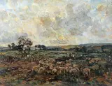 William Charles Estall, Sheep on the Downs