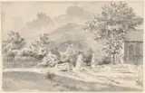 Cornelis François Roos, Kerkhof met verzakte stenen, te Ilsenburg