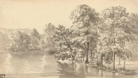 Luke Sullivan, Trees by a Lake